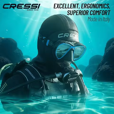 Cressi Adult Scuba Diving Mask with Advanced Fog System and Improved Downward Visibility - Quantum