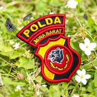 3D Embossed West Java Regional Police Embroidery