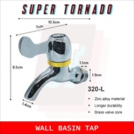 320-L Bathroom Basin Tap Wall Mounted Zinc Alloy Water Bib Tap Faucet Toilet Kepala Paip Air Sinki K