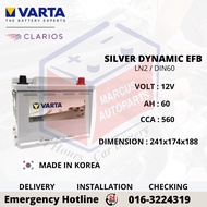 VARTA SILVER DYNAMIC EFB LN2 | DIN60L AUTOMOTIVE CAR BATTERY