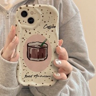 Cute Cartoon Coffee iPhone Case Shockproof Soft Silicone Camera Protection for Samsung S24 5G A02 A5