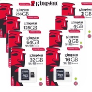 กล้องรถยนต์ HF กล้องหน้ารถ Kingston Micro sd card Memory Card 2GB/4GB/8GB/16GB/32GB/64GB/128GB กล้อง/กล้องติดรถยนต์ / โทรศัพท์มือถือ (เทียบแท้)