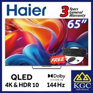 HAIER 65" / 55" 4K HDR Google QLED TV H65S90EUX / H55S90EUX [Free Wireless Keyboard & Mouse]