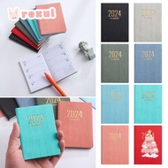 ROXUL 2024 Agenda Book, Pocket with Calendar Diary Weekly Planner, High Quality A7 To Do List English Notepad School Office