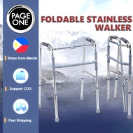 Adult Walker Adjustable Lightweight Foldable Walker for Elderly Adult Heavy Duty Adjustable Lightweight Foldable Stainless Steel Multi-functional Crutches Canes Toilet Armrest Health Accessories