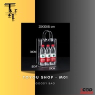 XU372 M01 Transparent PVC Bag Shopping Bag Tote Bag 20*30*8 WARRANTY