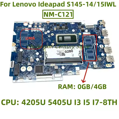 NM-C121 motherboard for Lenovo Ideapad S145-14IWL V14-IWL S145-15IWL V15-IWL with CPU: 4205U 5405U I