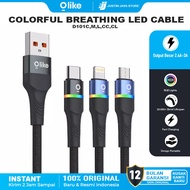 Olike Fast Charging Data Cable LED Usb Micro Type C Lightning Type C to C D101 Series D101M | D101L 
