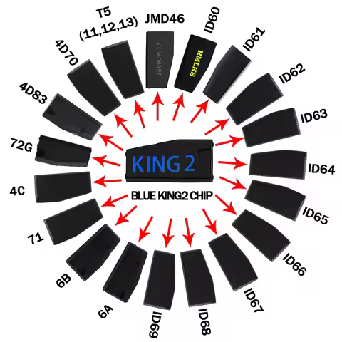 Universal Multi-function JMD King/Blue Transponder Car Key Chip for 4D/ID46/47/60/63/68/69/T5/72G E-