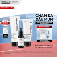 Bộ sản phẩm chăm sóc da dầu mụn cho nam: Men Stay Simplicity Acne Relief Skincare Trio