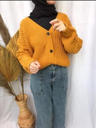 Toplyshop - BISA COD / Outer oversize Crop Rajut Daria Tebal 7Get Premium Good Quality