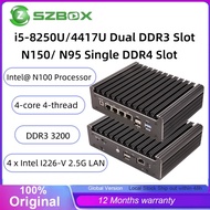 K15 Soft Router Mini PC Intel N150 N95 I5-8250U 4417U 4x2.5G LAN Firewall Server ESXi Proxmox DDR3 N