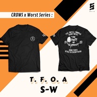 【New】เสื้อยืดผ้าฝ้ายพิมพ์ลายKaos Crows X Worst - Skull Works TFOA - เสื้อยืดผ้าฝ้ายผสม