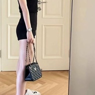 Chanel 23p 黑金荔枝皮 mini tote 包 芯片款16*15 99新配件塵袋購證