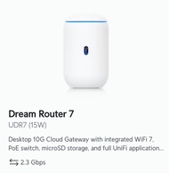 Unifi Dream Router 7 WIFI 7 智能家居服務中心