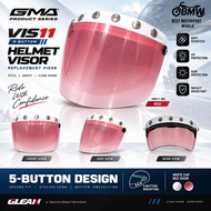 GMA VIS11 Helmet Visor LTD MAG / Magnum M9 / Bell Magnum ORIGINAL 5 Button | Replacement Visor