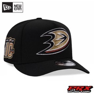 NEW ERA 9FIFTY A-FRAME ANAHEIM DUCKS 10TH ANNIVERSARY BLACK PRIME EDITION HAT SNAPBACK CAP