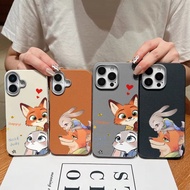 Cartoon Fox Rabbit Zootopia PU Leather Case for Samsung Galaxy S25 Ultra S25 Plus M17 F17 M07 F07 F5
