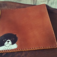 專屬客製寵物貓咪純牛皮滑鼠墊