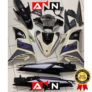 COVERSET BODYSET YAMAHA LC LC135 V4 - V7 DR CREAMY EX 021 STRIPE TANAM CODE 021 DOCTOR EDITION OEM
