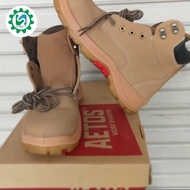 Original Sepatu Safety Aetos Tungsten / Safety Shoes Aetos - Wheat