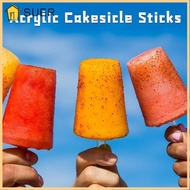 SUER Popsicle Sticks, Transparent Acrylic Popsicle Mold, Accessories Reusable Cake Pop Sticks