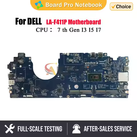 LA-F411P For Dell Latitude 15 5590 Laptop Motherboard With I3 I5 I7 7th CPU 04H855 0XPMY5 0GKGF4 0KD