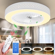 Modern 50cm 80W Smart LED Ceiling Fan Fans with Lights Bedroom Decor Cool Ventilator Lamp Control By App/Remote Control