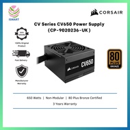 Corsair Power Supply CP-9020236-UK CV SeriesTM CV650 650 Watt 80 Plus Bronze Certified PSU