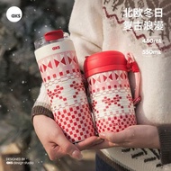 AKS High-value Stainless Steel Thermos Cup Girls Portable Cup Small Portable Straw Coffee Cup Cold-K