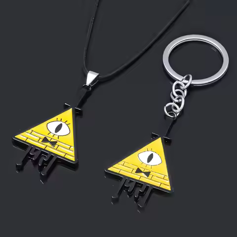 Gravity Falls Cipher Keyring Mysterious Town Stanley Pines Dipper Mabel Pendant Necklace Cospaly Pro