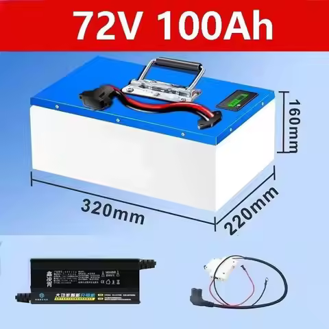 100Ah 72Volt 60 Volt Lithium ion Battery Motorcycle Battery Pack for 500-2000W Moped/Tricycle Motor 
