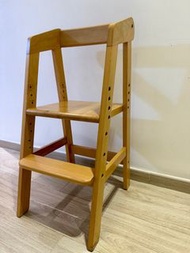 實木兒童餐椅成長椅 （可升降調節高度）
