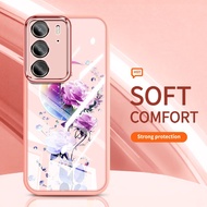 VRQR for Oppo Realme C85 C71 C75X C75 C65 C55 4G Narzo N55 Bright Flower Transparent Shockproof Sili