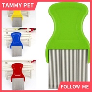 Pet Dog Cat Comb Lice Flea Dirt Dust Remover Stainless Steel Fur Brush