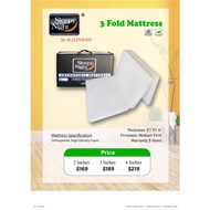 Sleepy Night 2/3/4 INCHES 3-Fold Orthopedic Mattress