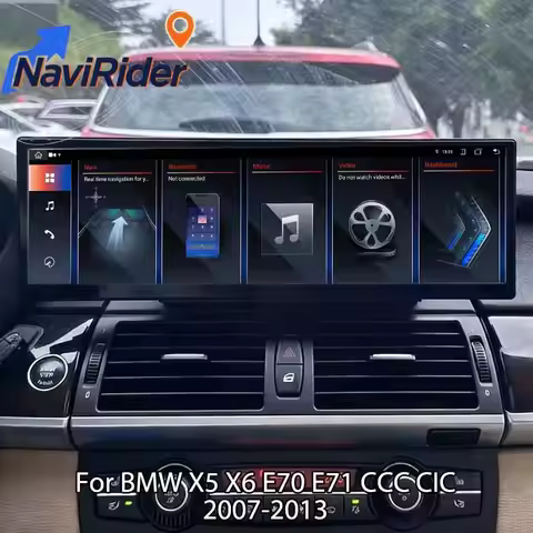 14.9" For BMW X5 X6 E70 E71 CCC CIC 2007-2013 Stereo Car GPS Navigation Carplay 4G WiFi Android Head