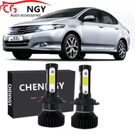 สำหรับ Honda City ปี1996เป็น2014 (ไฟหน้ารถยนต์)-(1คู่) ไฟฉายคาดศีรษะ LED หลอดไฟหน้า6000K 9-32V ชุดแป