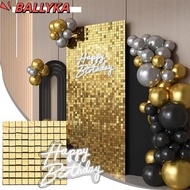 BALLYKA Sequin Backdrop, Glitter Square Baby Shower Sequin Panel Wall Decor, Wedding Birthday Decora