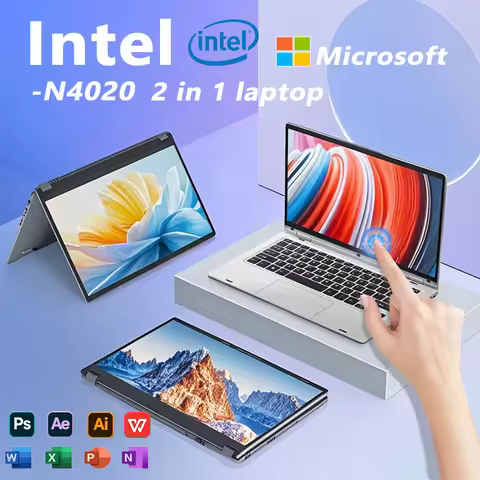 2 in 1 mini Laptop Portable Touch Screen 11.6" Intel Celeron N4020 Notebook 8GB RAM 1TB 2TB SSD Wind