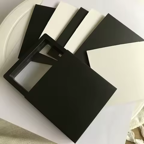 10pcs/lot Coated Paper Jewelry Packaging Black White 9*9 cm Gift Boxes Outer Package fit 3D Floating