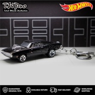 GANTUNGAN HOT WHEELS 70 Dodge Charger RT (Doms Charger) - DOMINIC TORETTO - BLACK - BLACK - KEYRING 