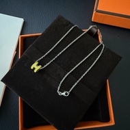 Hermes mini pop h H項鍊 黃色