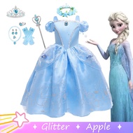 Elsa Costume For Kids Girl Frozen Blue Cinderella Dress For Baby Girl Princess Halloween Christmas Outfits Gown For Kids