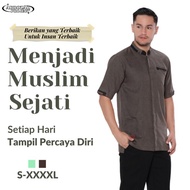 Baju Koko Pria Lengan Pendek Dewasa Muslim Arra Original Premium Jumbo