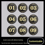 UX38 [Number Sticker] Number Sticker Number Number Plate Acrylic Number Sticker Number Self-Adhesive