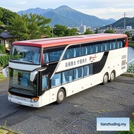 DOUBLE-DECKER TOURIST TRAFFIC BUS ALLOY PASSENGER CAR MODEL SIMULATION DIECAST METAL TOY BUSINESS BU
