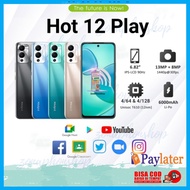 infinix hot 12 play 4/128 4/64 &amp; hot 30 play 4/64 Battery 6000mAh garansi resmi infinix 1tahun