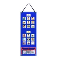 Visual Schedule for Kids Daily Routine Chart Calendar Pocket Blue Autism Learning Behavioral Tool fo