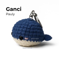 GANTUNGAN [READY] KEYCHAIN - Pauly (whale whale knitted keychain)